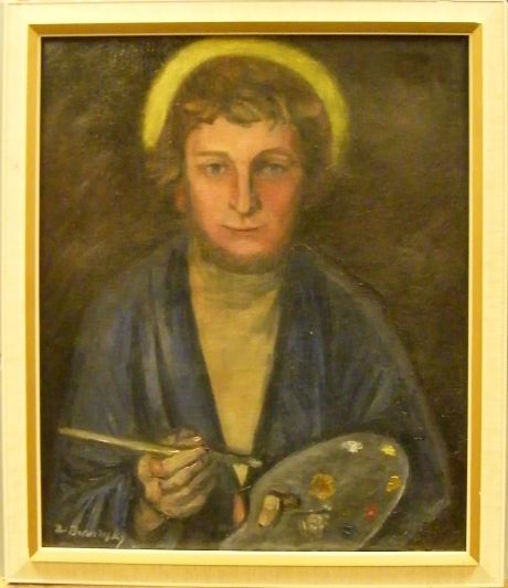 Tsjech-Frankrijkse schilder Schovanec als de heilige Lucas
